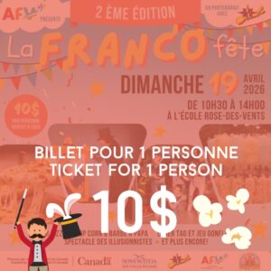 Bille pour 1 personne - La Franco Fête 2026
